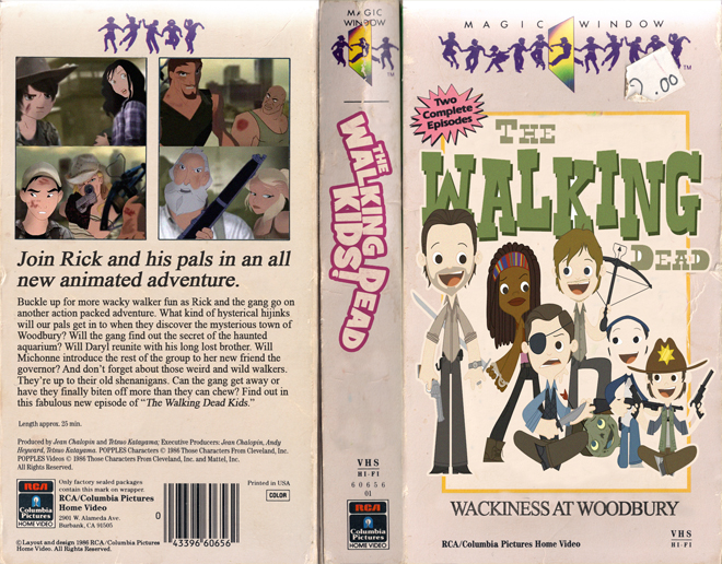 THE WALKING DEAD CARTOON CUSTOM VHS COVER